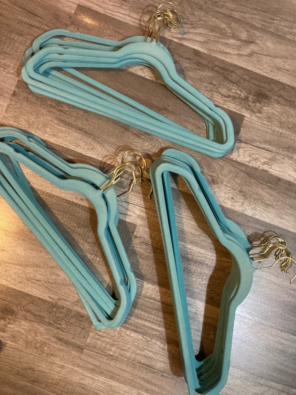 Velvet Teal/turquoise hangers